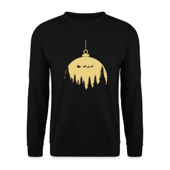 christmas santa claus ball xmas gold christmas - Unisex Sweatshirt - black - Front - Alina (178cm) & Michal (187cm)
