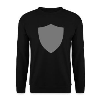 Leerer Schild Solides Symbol Abzeichen Wappen Emblem Symbol - Unisex Pullover - Schwarz - Vorne - Alina (178cm) & Michal (187cm)