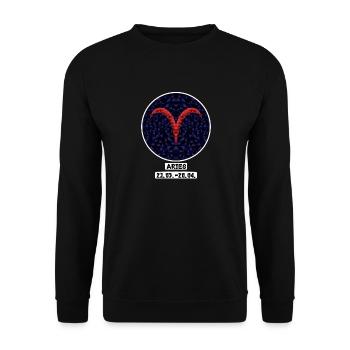 Aries 21.03.-20.04. - Unisex Sweatshirt - black - Front - Alina (178cm) & Michal (187cm)