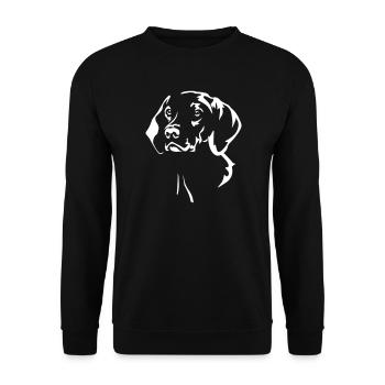 Magyar Vizsla Kopf "Black Edition" - Unisex Pullover - Schwarz - Vorne - Alina (178cm) & Michal (187cm)