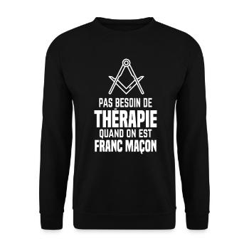 Franc maçon franc maçonnerie humour rigolo - Sweat-shirt Unisexe - noir - Devant - Alina (178cm) & Michal (187cm)
