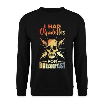 Lustiger Elektroniker Spruch - Unisex Pullover - Schwarz - Vorne - Alina (178cm) & Michal (187cm)