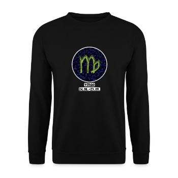 Virgo 24.08.-23.09. - Unisex Pullover - Schwarz - Vorne - Alina (178cm) & Michal (187cm)