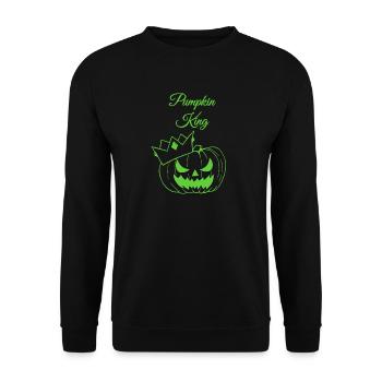 Roi Citrouille - Sweat-shirt Unisexe - noir - Devant - Alina (178cm) & Michal (187cm)