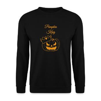 Roi citrouille - Sweat-shirt Unisexe - noir - Devant - Alina (178cm) & Michal (187cm)