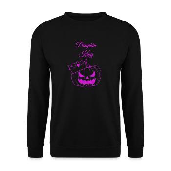 Roi Citrouille - Sweat-shirt Unisexe - noir - Devant - Alina (178cm) & Michal (187cm)