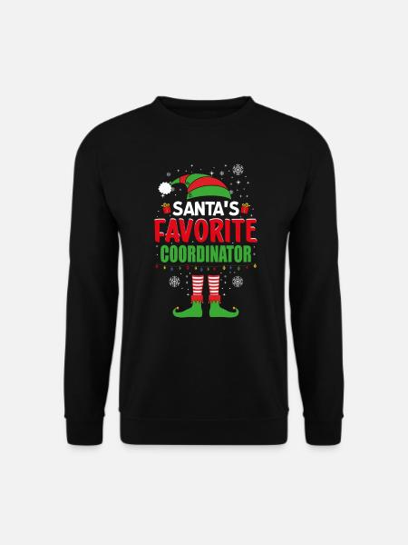 Santa's Favorite Coordinator Elf Christmas - Unisex Pullover - Schwarz