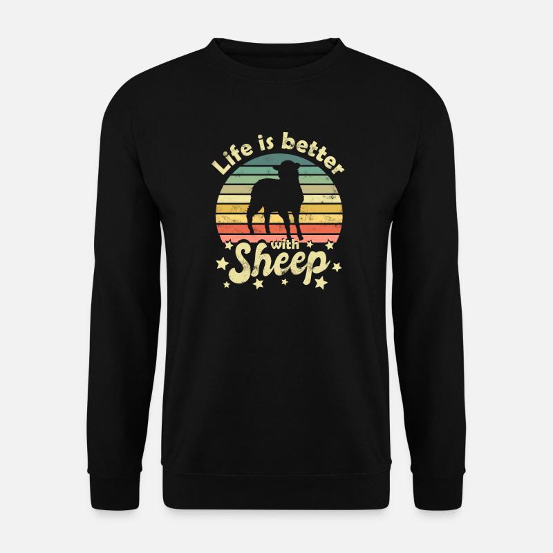 Schaf Schafe - Unisex Pullover - Schwarz
