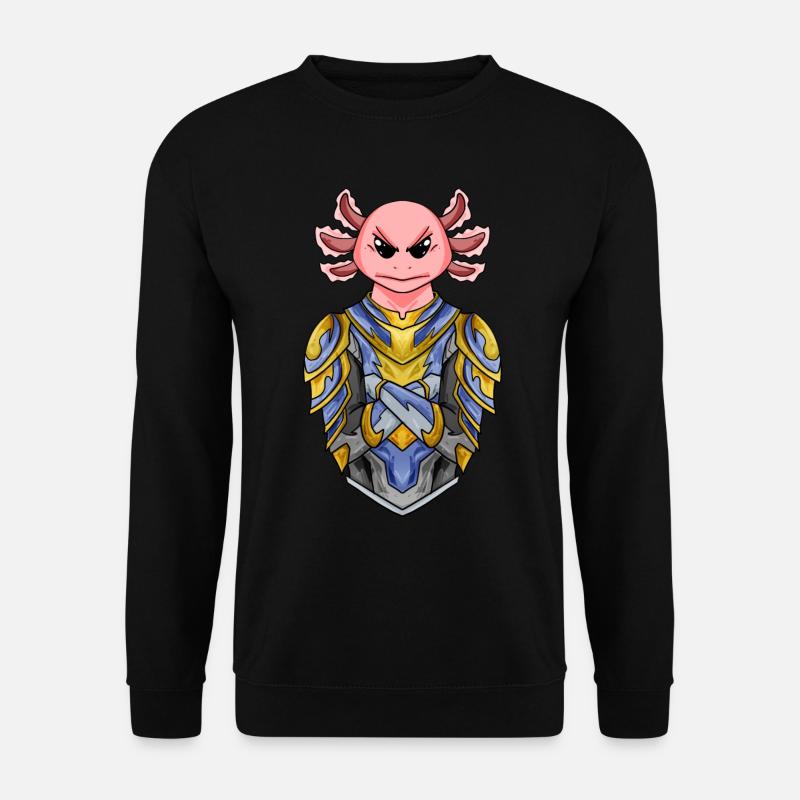 Ritter Axolotl cool - Unisex Pullover - Schwarz