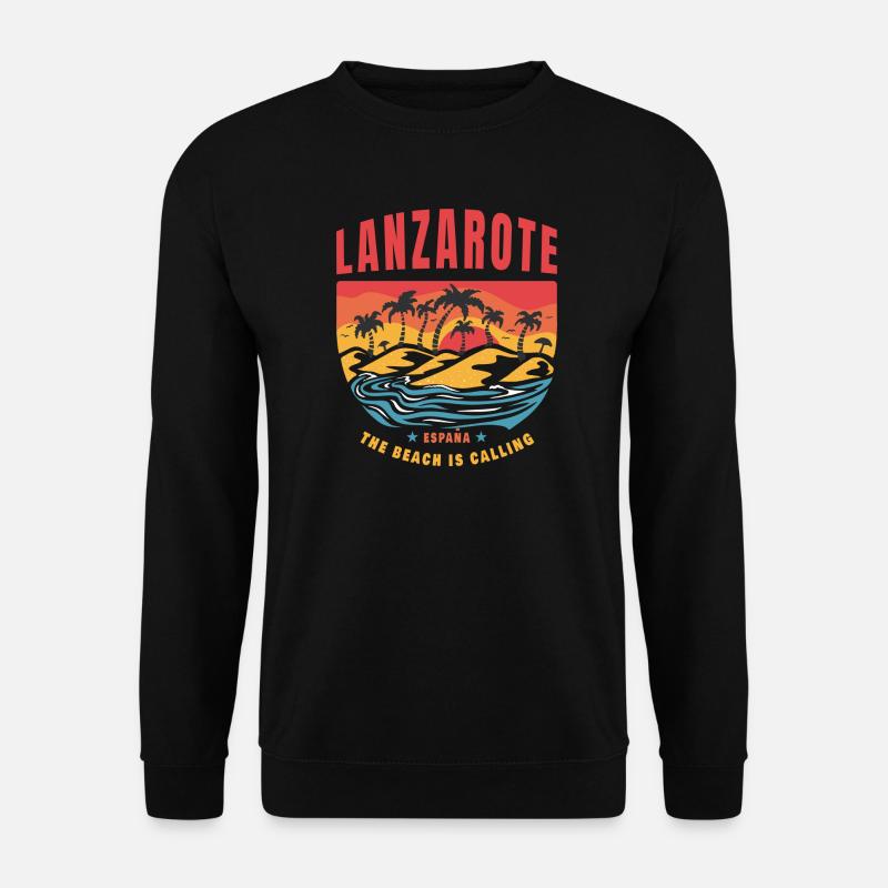 Lanzarote Espana beach design - Unisex Sweatshirt - black