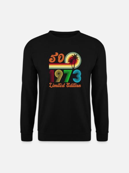 1973 Geburtstag Retro Vintage geboren im Jahr 1973 - Unisex Pullover - Schwarz