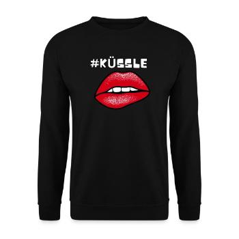 küssle schwabenland stuttgart 0711 - Unisex Pullover - Schwarz - Vorne - Alina (178cm) & Michal (187cm)