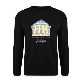 Stuttgart, Schloss Solitude, Deutschland - Unisex Pullover - Schwarz - Vorne - Alina (178cm) & Michal (187cm)