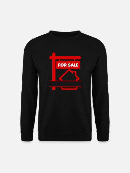 Panneau de logo rouge à vendre - Sweat-shirt Unisexe - noir