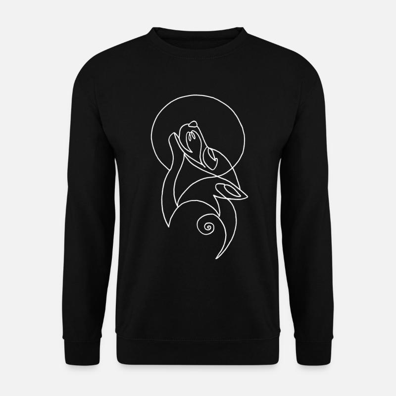 Skitse af den hvide ulv - Unisex sweater - sort