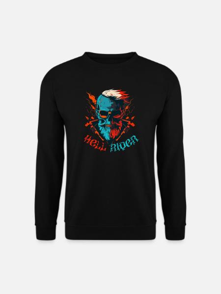 Hell Rider Skull - Unisex Sweatshirt - black