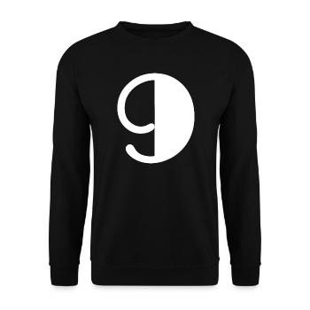 9 JAHRE. 9. JAHRESTAG. GEBURTSTAG 9 JAHRE. 9 - Unisex Pullover - Schwarz - Vorne - Alina (178cm) & Michal (187cm)