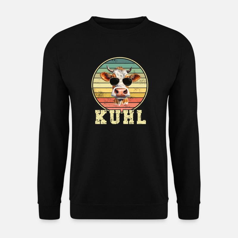 Kuh Kühe - Unisex Pullover - Schwarz