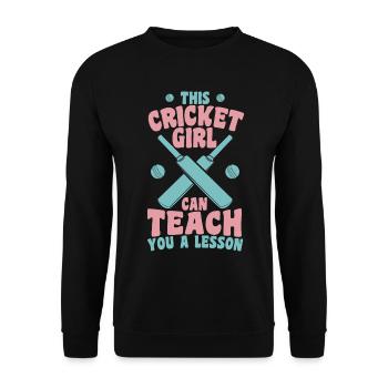 Cricket Girls - Unisex Sweatshirt - black - Front - Alina (178cm) & Michal (187cm)