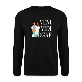 Veni Vidi Vici Dgaf - Unisex Pullover - Schwarz - Vorne - Alina (178cm) & Michal (187cm)