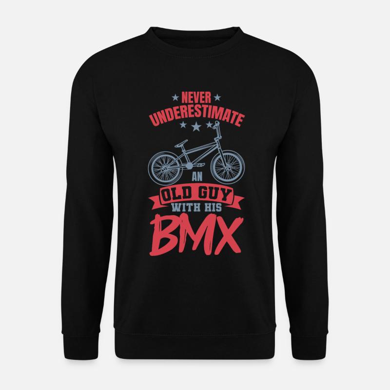 Alter BMX Radfahrer - Unisex Pullover - Schwarz