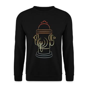 Retro Fire Hydrant - Unisex Sweatshirt - black - Front - Alina (178cm) & Michal (187cm)