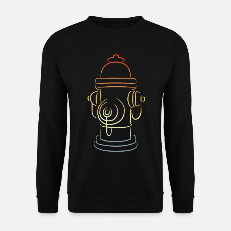 Retro Feuerhydrant - Unisex Pullover - Schwarz