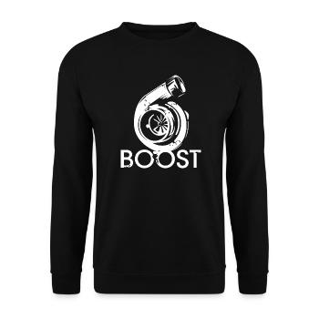 Boost Engine Icon Turbo Illustration Racing Tuner - Sweat-shirt Unisexe - noir - Devant - Alina (178cm) & Michal (187cm)