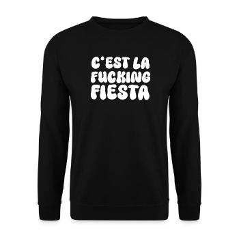 C'est la fucking fiesta - Unisex Pullover - Schwarz - Vorne - Alina (178cm) & Michal (187cm)