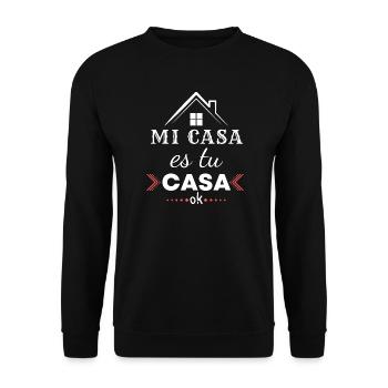 Modern Design for Mother's Day - Unisex Sweatshirt - black - Front - Alina (178cm) & Michal (187cm)