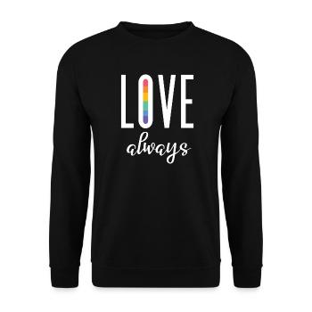 LGBT Pride Month - Altijd liefhebben - Uniseks sweater - zwart - Voor - Alina (178cm) & Michal (187cm)