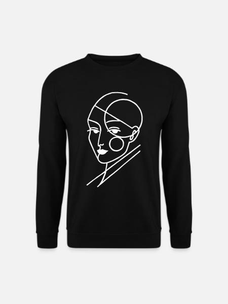 White geometric human - Unisex Sweatshirt - black