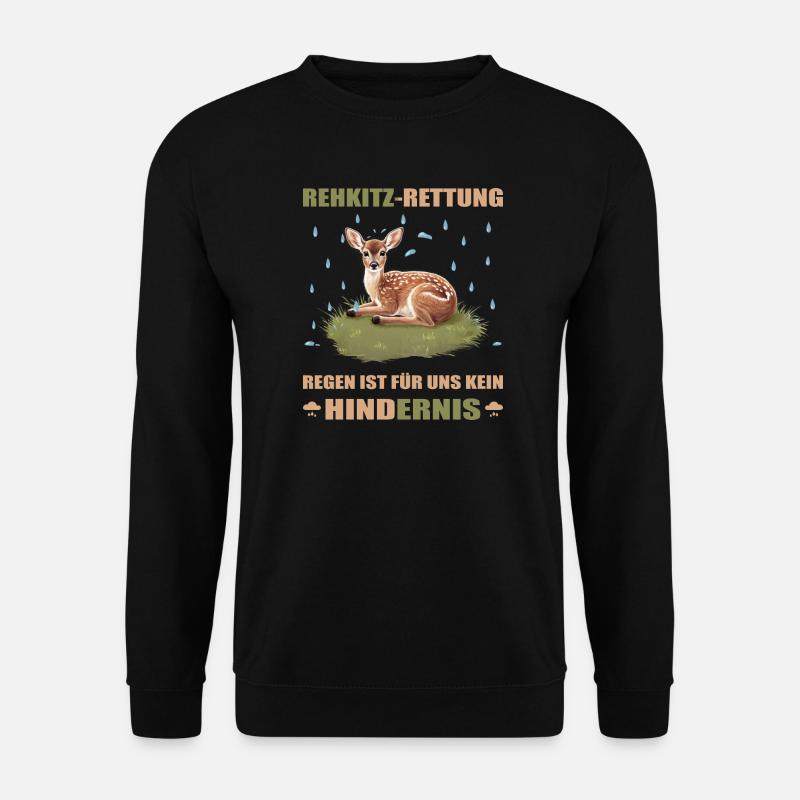 Rehkitz Rettung - Unisex Pullover - Schwarz