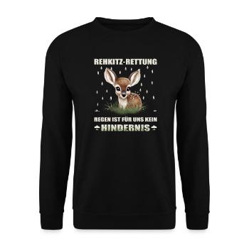 Fawn rescue - Unisex Sweatshirt - black - Front - Alina (178cm) & Michal (187cm)