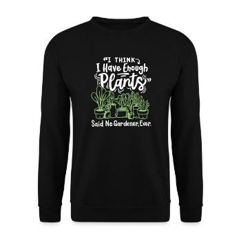 Gartenarbeit Pflanzen Gärtner - Unisex Pullover - Schwarz - Vorne - Alina (178cm) & Michal (187cm)