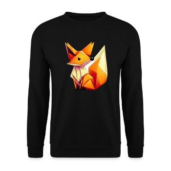 Fox - Unisex Sweatshirt - black - Front - Alina (178cm) & Michal (187cm)
