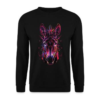 Esel - Unisex Pullover - Schwarz - Vorne - Alina (178cm) & Michal (187cm)