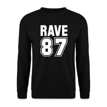 RAVE 87 - Unisex Sweatshirt - black - Front - Alina (178cm) & Michal (187cm)
