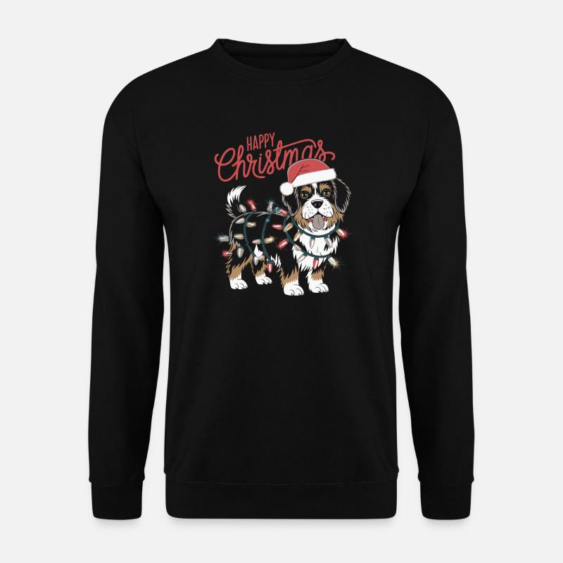 Frohe Weihnachten HUND - Unisex Pullover - Schwarz