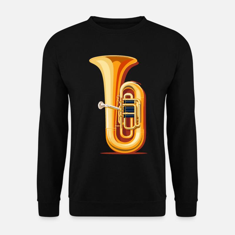 Tuba Grafik - Unisex Pullover - Schwarz