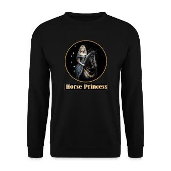 Pferdeprinzessin mit Sternenpracht - Unisex Pullover - Schwarz - Vorne - Alina (178cm) & Michal (187cm)