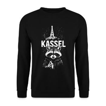 Kassel Hercules Raccoon Kassel - Unisex Sweatshirt - black - Front - Alina (178cm) & Michal (187cm)