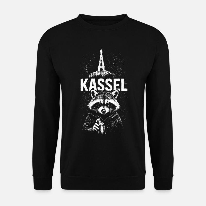 Kassel Hercules Raccoon Kassel - Unisex Sweatshirt - black