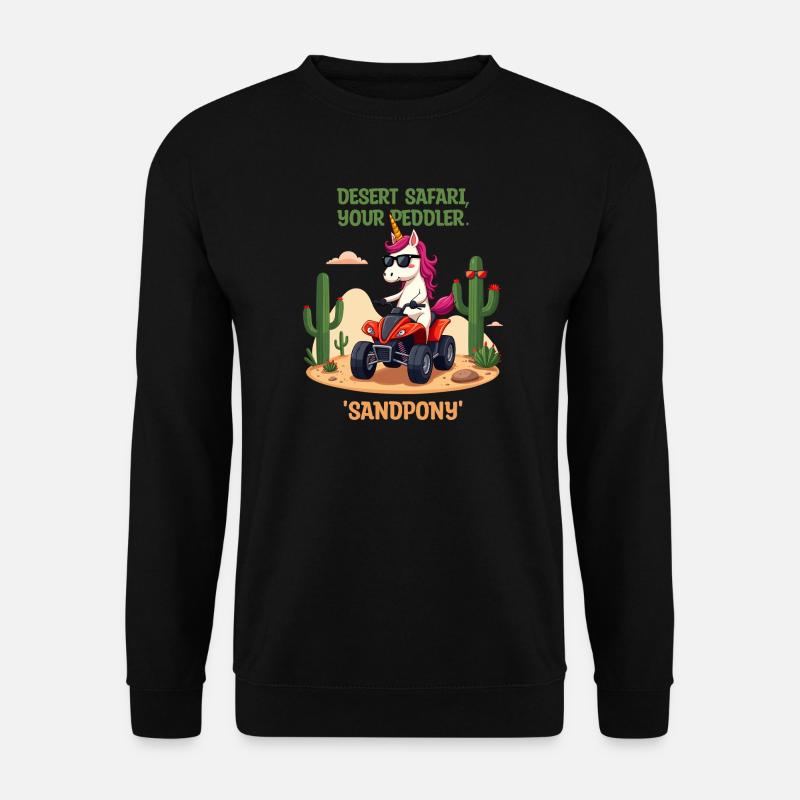 Wüsten-Einhorn - Unisex Pullover - Schwarz