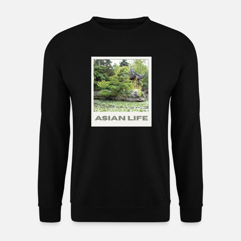 Asiatischer Gartensee Zen - Unisex Pullover - Schwarz