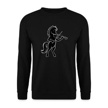 Cheval avec violon pour violonistes et violonistes - Sweat-shirt Unisexe - noir - Devant - Alina (178cm) & Michal (187cm)