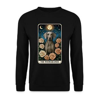 Weimaraner - Unisex Pullover - Schwarz - Vorne - Alina (178cm) & Michal (187cm)