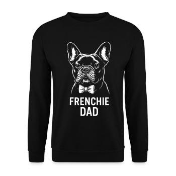 Frenchie Dad - French Bulldog - Unisex Sweatshirt - black - Front - Alina (178cm) & Michal (187cm)