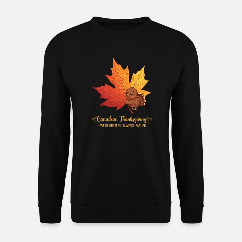 Grateful Canadian - Unisex Pullover - Schwarz