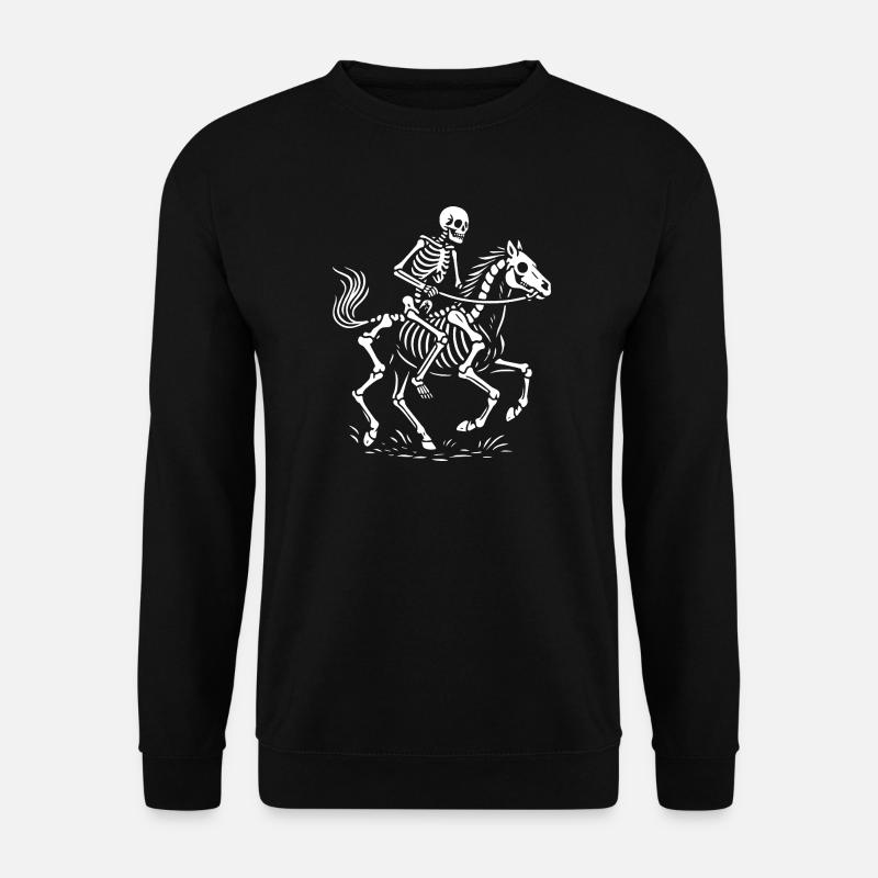Illustration de cavalier squelette éthéré - Sweat-shirt Unisexe - noir
